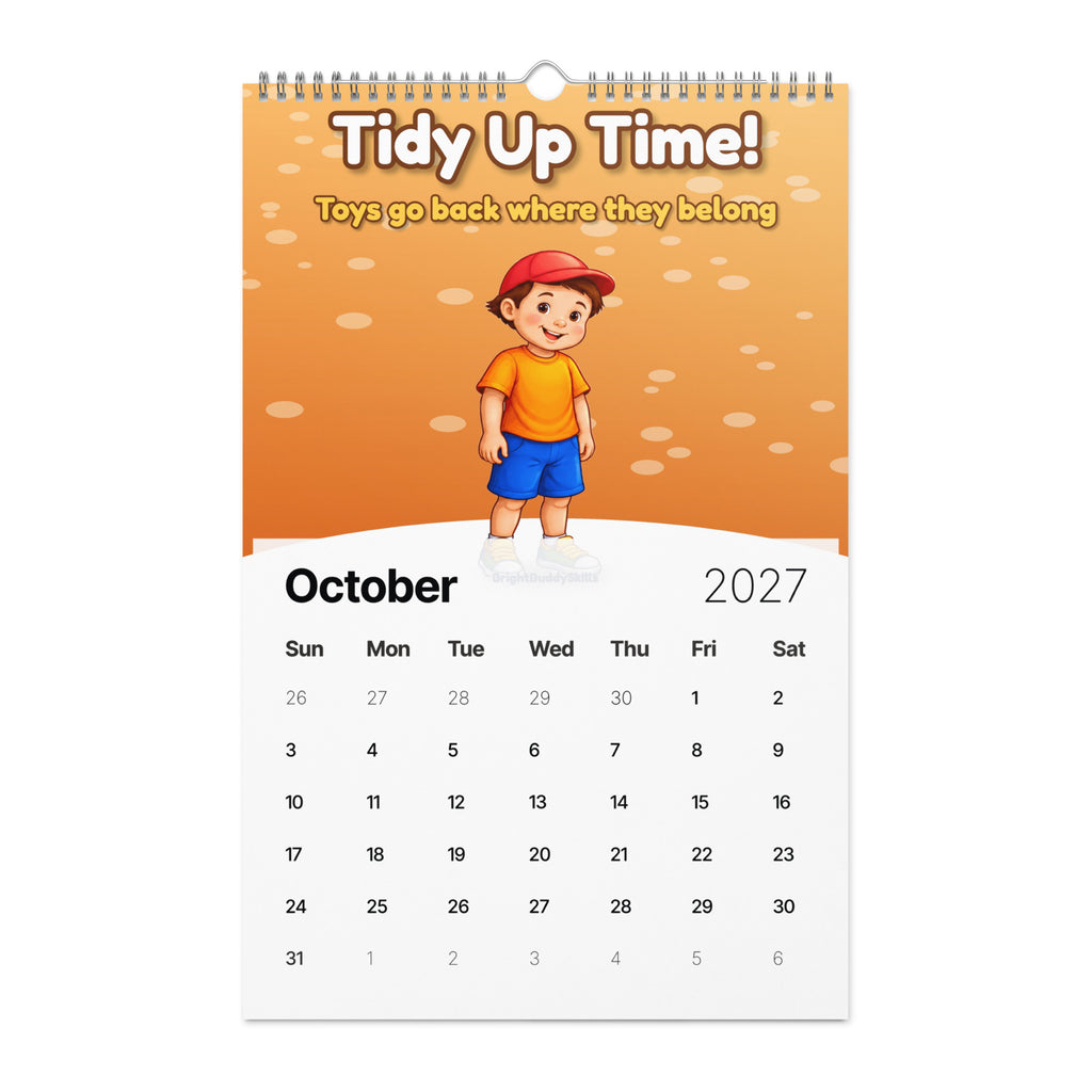 2027 Smart Trio Skills Wall Calendar – monthly page