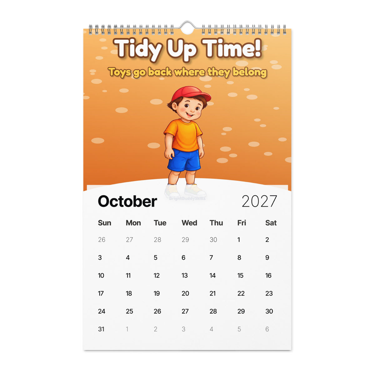 2027 Smart Trio Skills Wall Calendar – monthly page