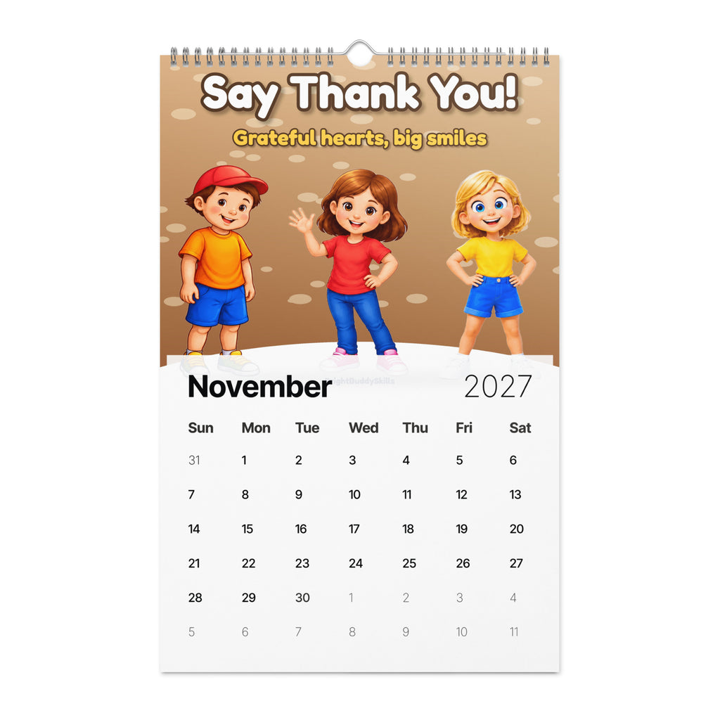 2027 Smart Trio Skills Wall Calendar – monthly page