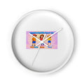 BrightBuddySkills Smart Trio wall clock product mockup with character artwork