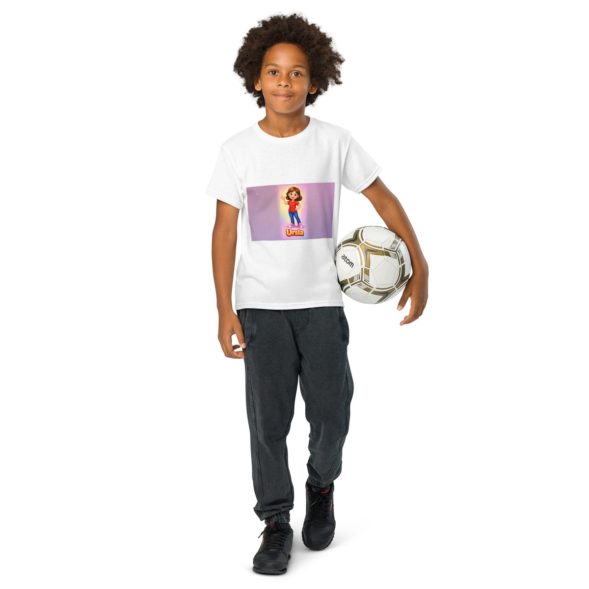 Ursla Kids' T-Shirt, front view — product mockup