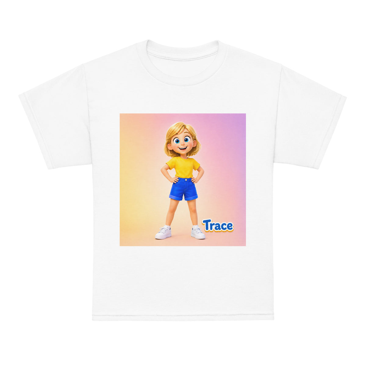 Trace Kids' T-Shirt, front view — product mockup