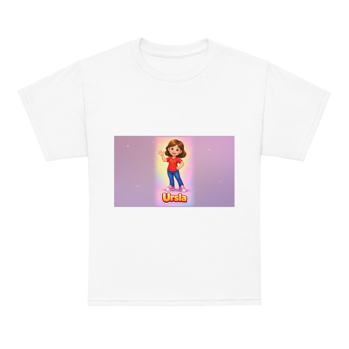 Ursla Kids' T-Shirt, front view — product mockup