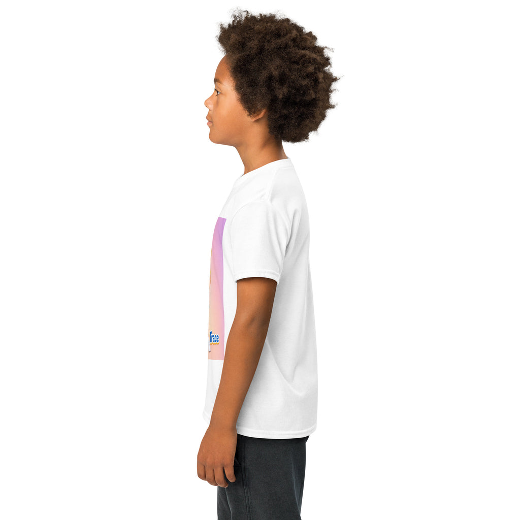 Trace Kids' T-Shirt, left side view — product mockup