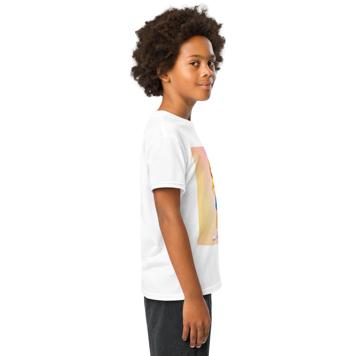 Trace Kids' T-Shirt, right side view — product mockup